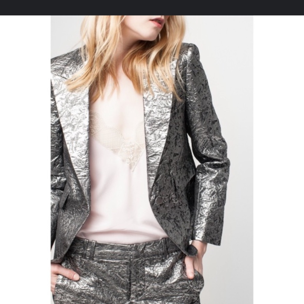 Zadig & Voltaire Vistar Jac metal blazer. New